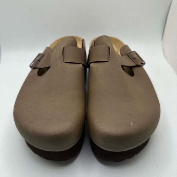 CUSHIONAIRE Women's Cork Footbed Platform Clog 7.5 BROWN - Picture 2 of 7